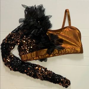 Balera Copper and Black Performance Top